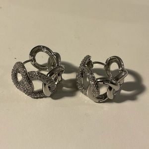 Silver loop earring